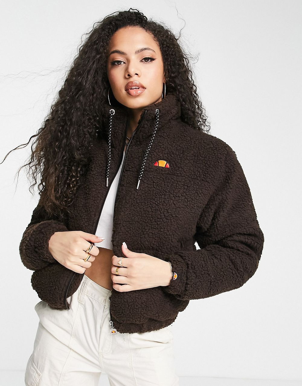 Jacket With Logo In Brown - Imagem 2